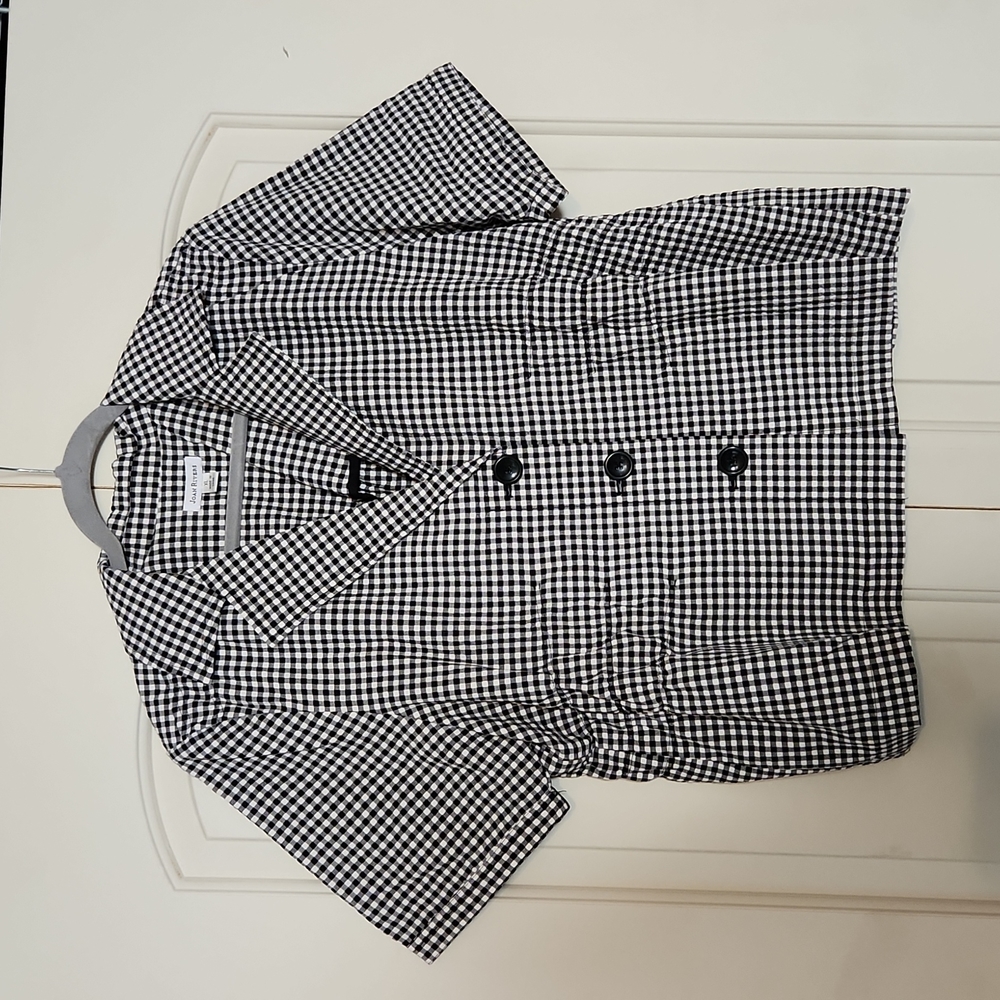 NWOT Joan Rivers QVC Checkered Jacket Sz XL